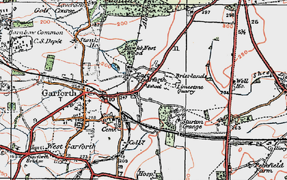 Old map of East Garforth in 1925