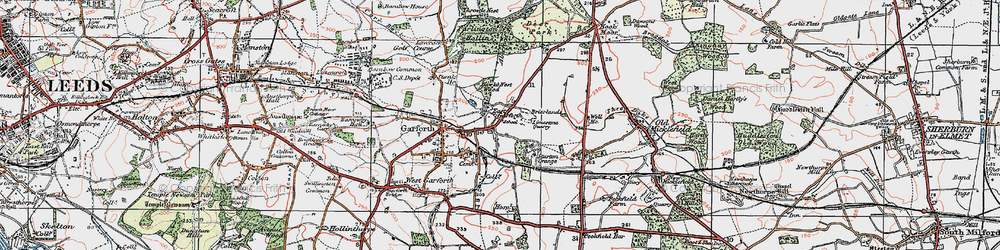 Old map of East Garforth in 1925