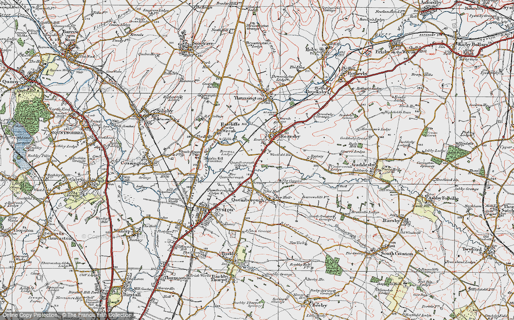 Old Map of East Goscote, 1921 in 1921