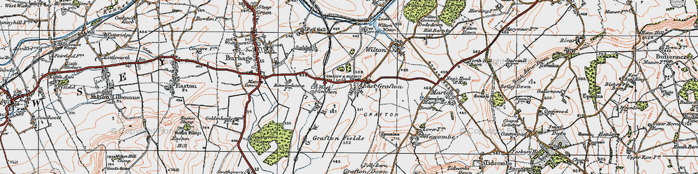 Old map of East Grafton in 1919