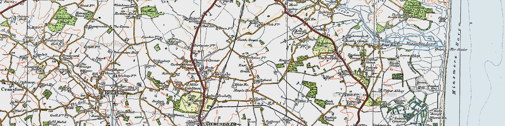 Old map of East Green in 1921