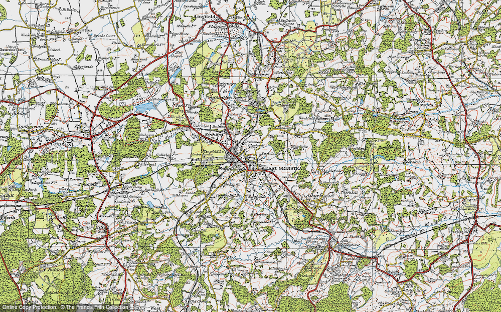 Old Map of East Grinstead, 1920 in 1920