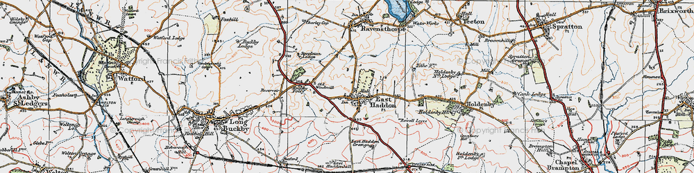 Old map of Buckby Folly in 1919