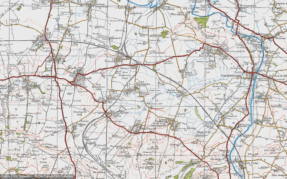 Old Map of East Hagbourne, 1919 in 1919