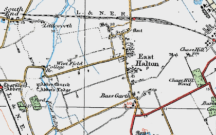 Old map of East Halton in 1924