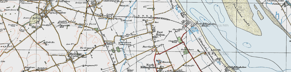 Old map of East Halton in 1924