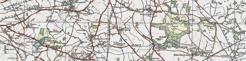 Old map of Burnhill Ho in 1925