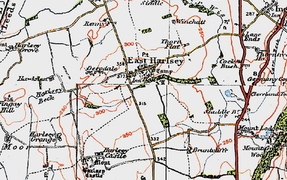 Old map of East Harlsey in 1925