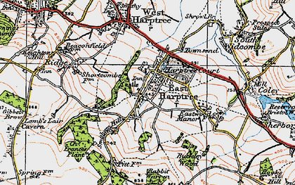 Old map of East Harptree in 1919