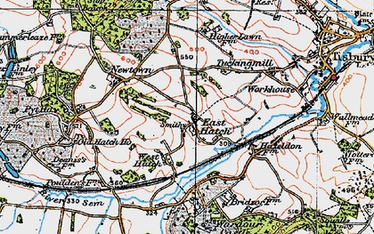 Old map of East Hatch in 1919
