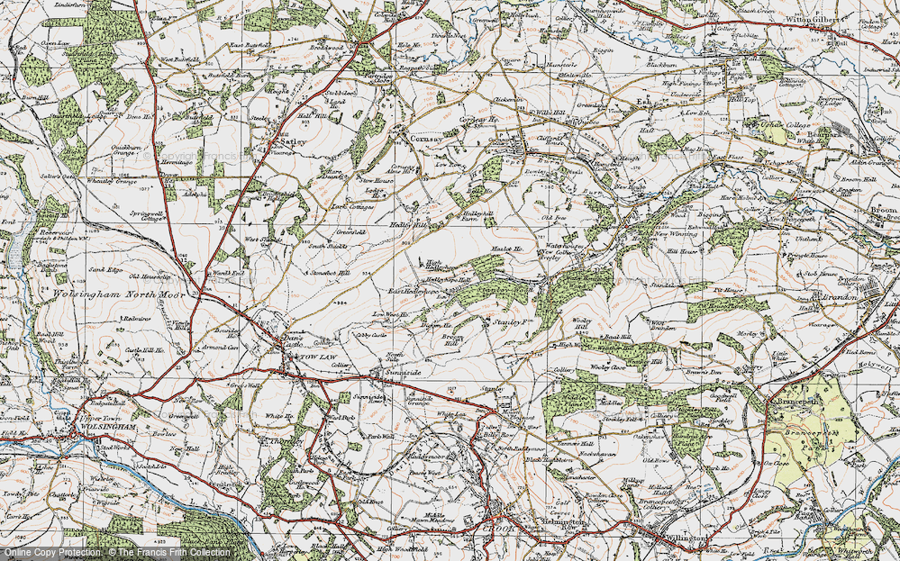 Old Map of East Hedleyhope, 1925 in 1925