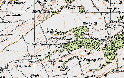Old map of East Hedleyhope in 1925