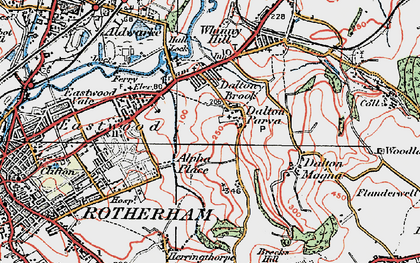 Old map of East Herringthorpe in 1923