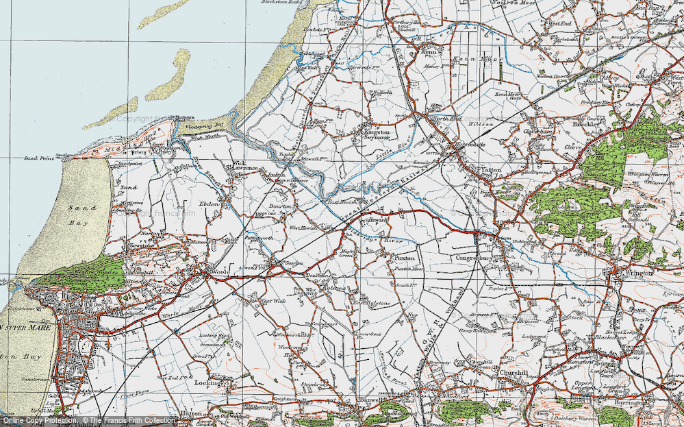 Old Map of East Hewish, 1919 in 1919