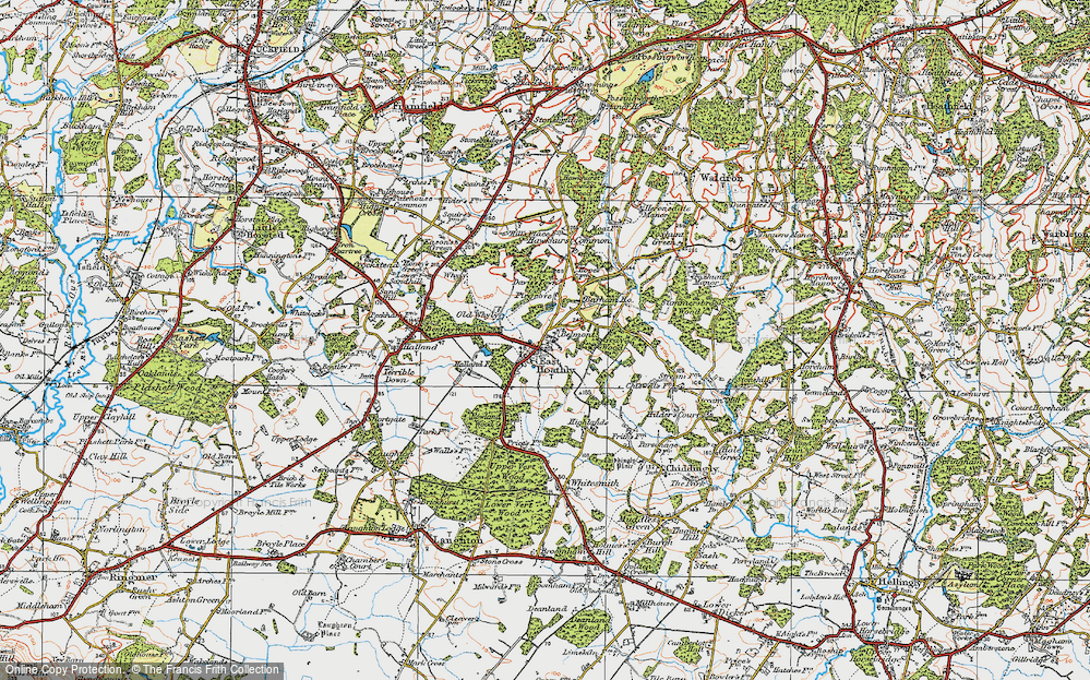 Old Map of East Hoathly, 1920 in 1920