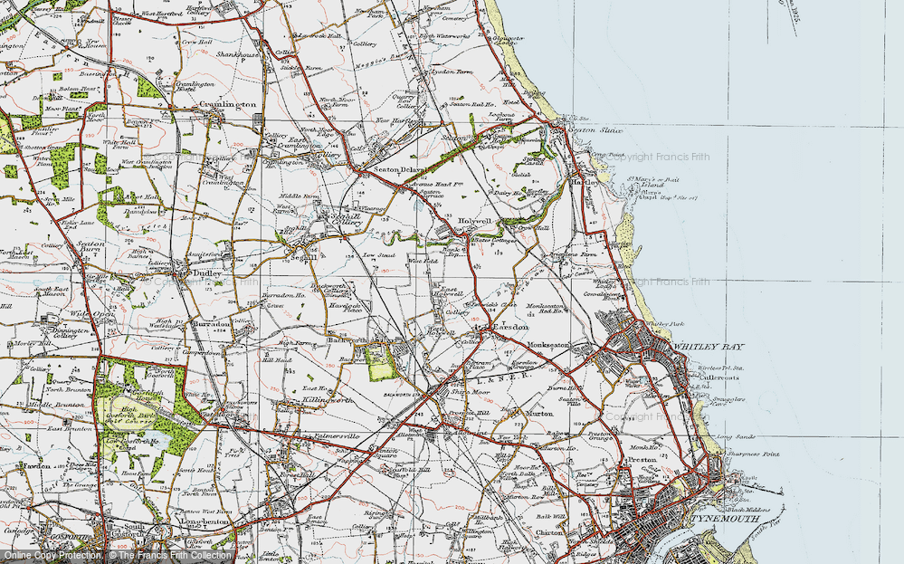 Old Map of East Holywell, 1925 in 1925