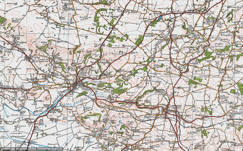 Old Map of East Horrington, 1919 in 1919