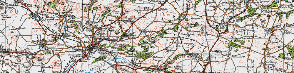 Old map of South Horrington in 1919