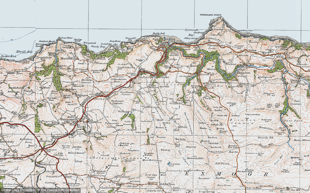 Old Map of East Ilkerton, 1919 in 1919