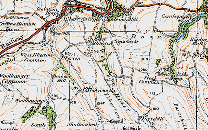 Old map of East Ilkerton in 1919