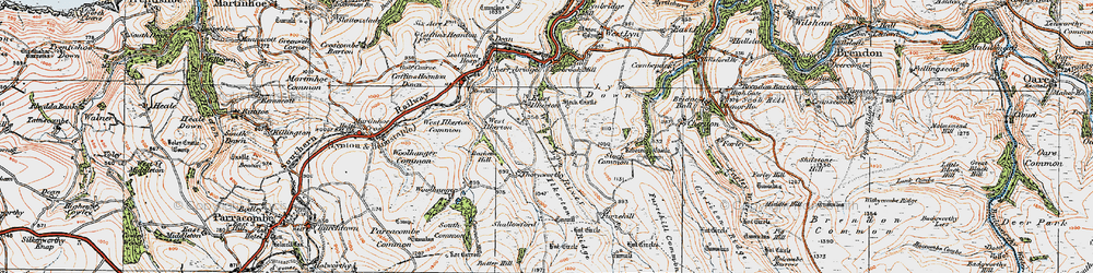 Old map of East Ilkerton in 1919