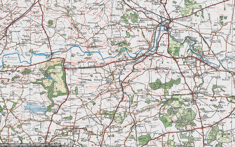 Old Map of East Keswick, 1925 in 1925