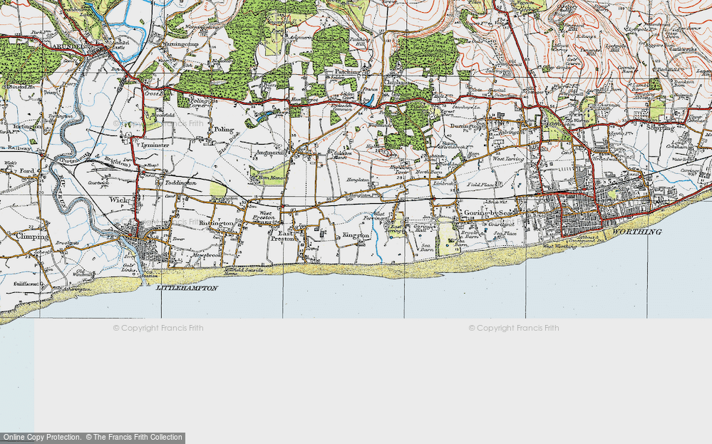 Old Map of East Kingston, 1920 in 1920