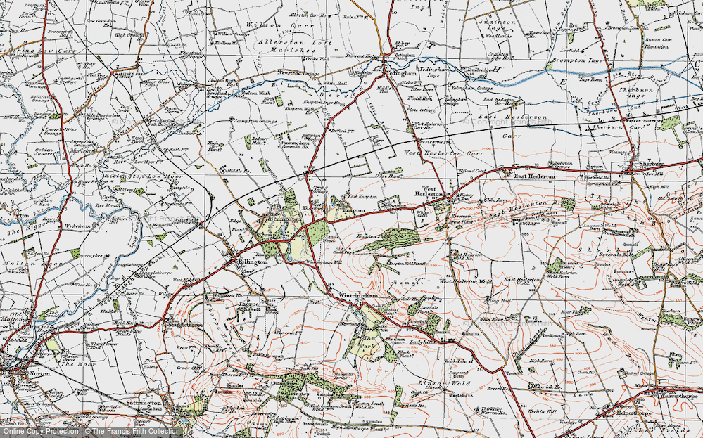 Old Map of East Knapton, 1925 in 1925