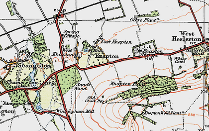 Old map of East Knapton in 1925