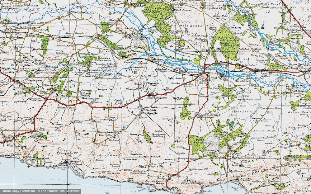 Old Map of East Knighton, 1919 in 1919