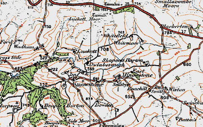 Old map of East Knowstone in 1919