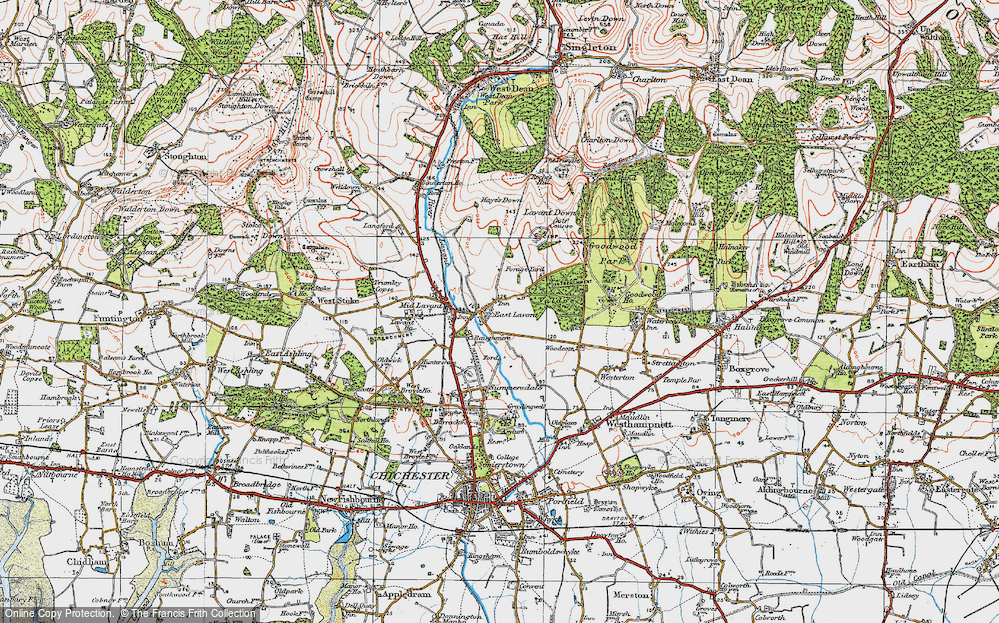 Old Map of East Lavant, 1919 in 1919