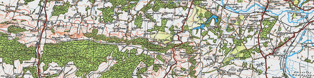 Old map of East Lavington in 1920
