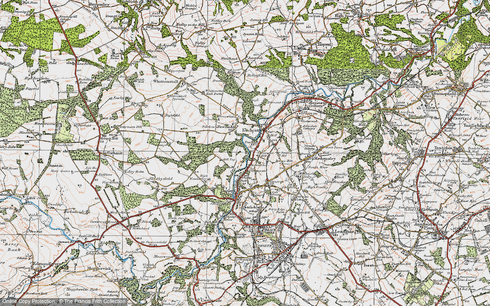 Old Map of East Law, 1925 in 1925