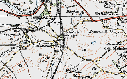 Old map of Tithe Hill in 1926