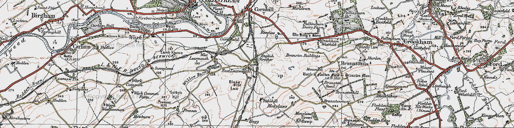 Old map of East Learmouth in 1926