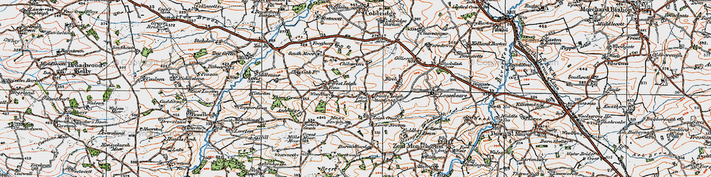 Old map of Baron's Wood in 1919