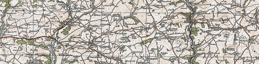 Old map of Ayleston Cross in 1919