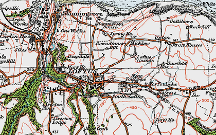 Old map of East Loftus in 1925