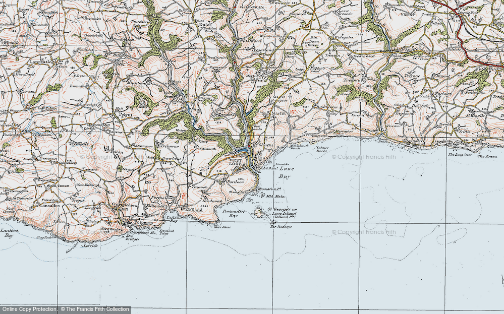 Old Map of East Looe, 1919 in 1919