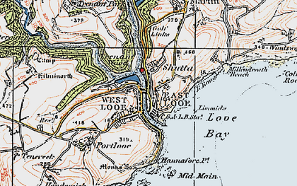 Old map of East Looe in 1919