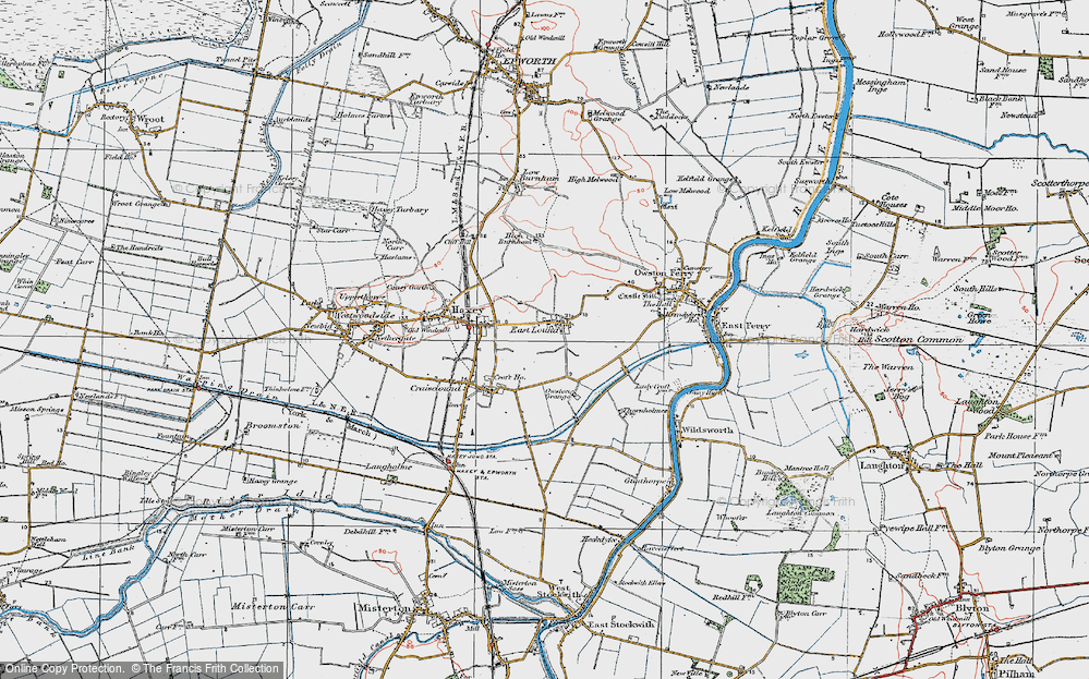 Old Map of East Lound, 1923 in 1923