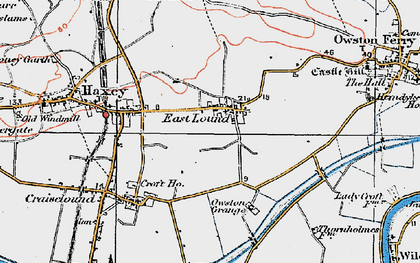 Old map of East Lound in 1923