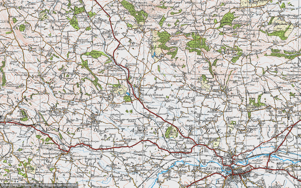 Old Map of East Lydeard, 1919 in 1919