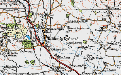 Old map of East Lydeard in 1919
