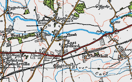 Old map of East Lydford in 1919
