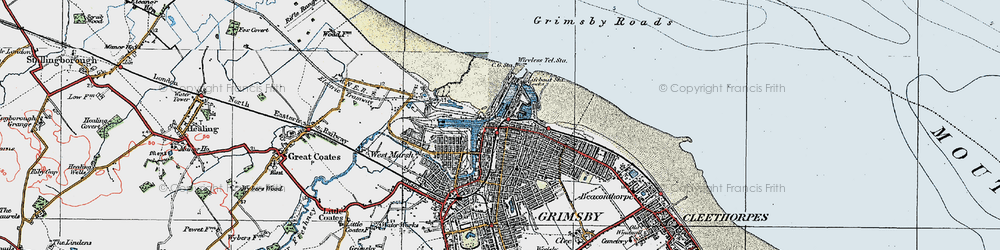 Old map of East Marsh in 1923