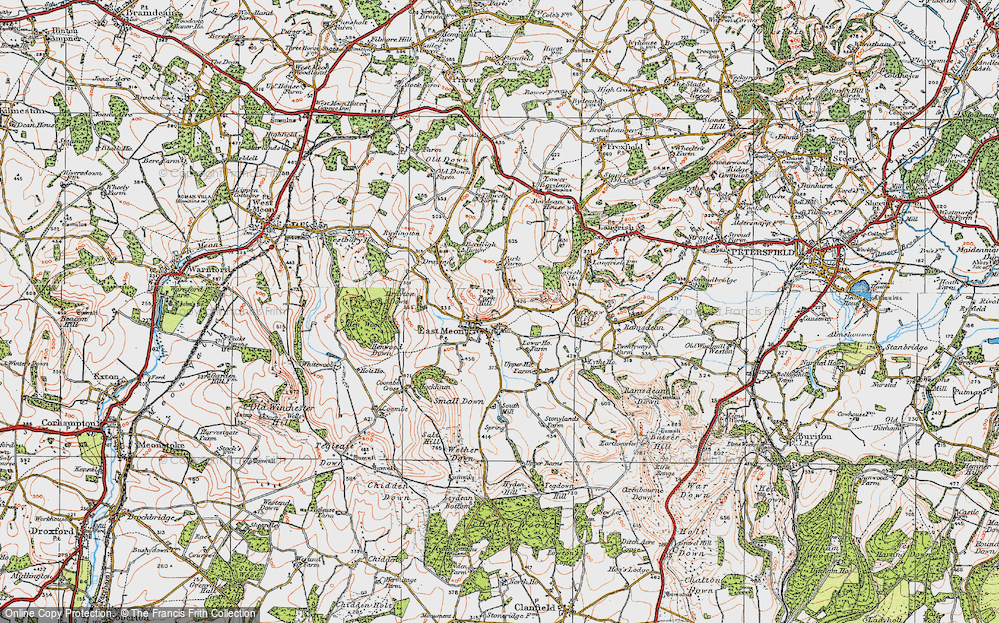 Old Map of Historic Map covering Drayton in 1919