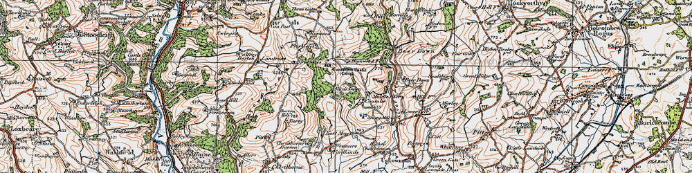 Old map of Allen's Down in 1919