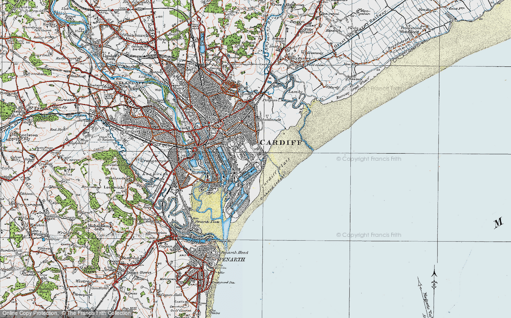 Old Map of East Moors, 1919 in 1919